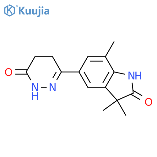2H-Indol-2-one,1,3-dihydro-3,3,7-trimethyl-5-(1,4,5,6-tetrahydro-6-oxo-3-pyridazinyl)- structure