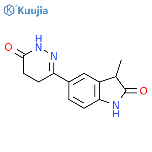 2H-Indol-2-one,1,3-dihydro-3-methyl-5-(1,4,5,6-tetrahydro-6-oxo-3-pyridazinyl)- structure
