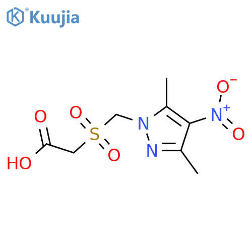 2-(3,5-dimethyl-4-nitro-1H-pyrazol-1-yl)methanesulfonylacetic acid structure