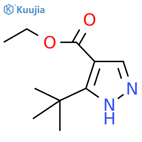 ethyl 3-(tert-butyl)-1H-pyrazole-4-carboxylate structure
