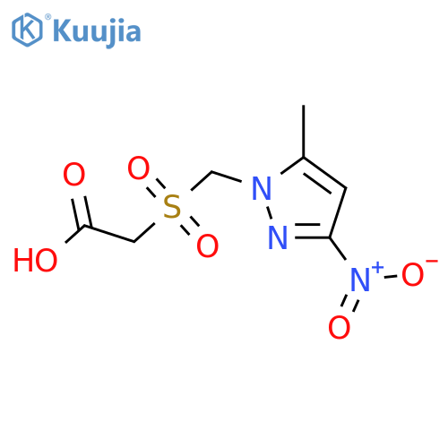 2-(5-methyl-3-nitro-1H-pyrazol-1-yl)methanesulfonylacetic acid structure