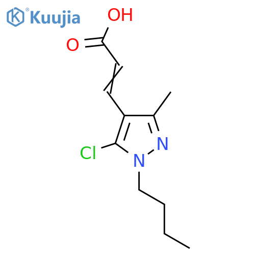3-(1-Butyl-5-chloro-3-methyl-1H-pyrazol-4-yl)prop-2-enoic Acid structure