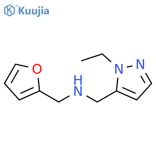 (1-ethyl-1H-pyrazol-5-yl)methyl(furan-2-yl)methylamine structure