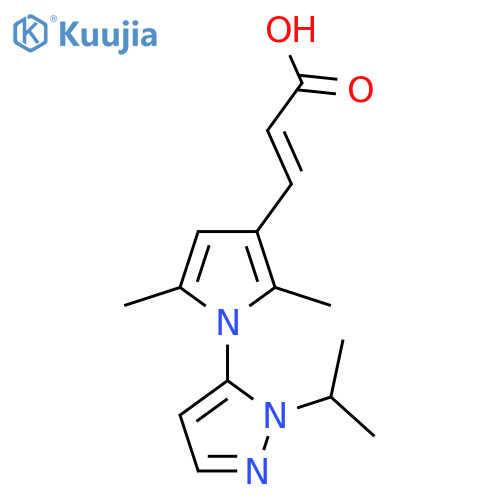 3-{2,5-Dimethyl-1-1-(propan-2-yl)-1H-pyrazol-5-yl-1H-pyrrol-3-yl}prop-2-enoic Acid structure