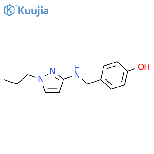 4-(((1-Propyl-1H-pyrazol-3-yl)amino)methyl)phenol structure