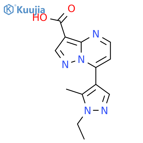 7-(1-Ethyl-5-methyl-1H-pyrazol-4-yl)pyrazolo1,5-apyrimidine-3-carboxylic Acid structure