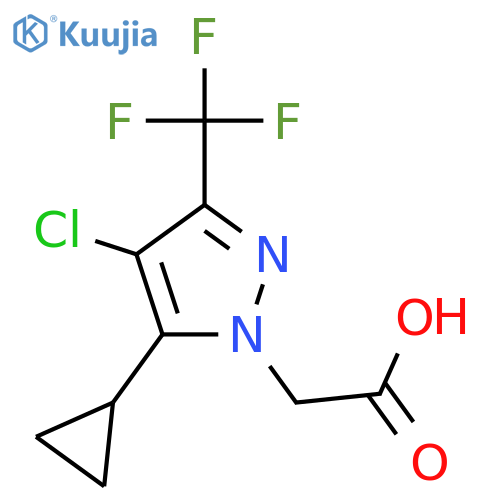 2-4-chloro-5-cyclopropyl-3-(trifluoromethyl)-1H-pyrazol-1-ylacetic acid structure