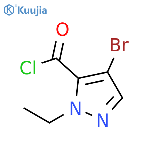 4-Bromo-1-ethyl-1H-pyrazole-5-carbonyl chloride structure