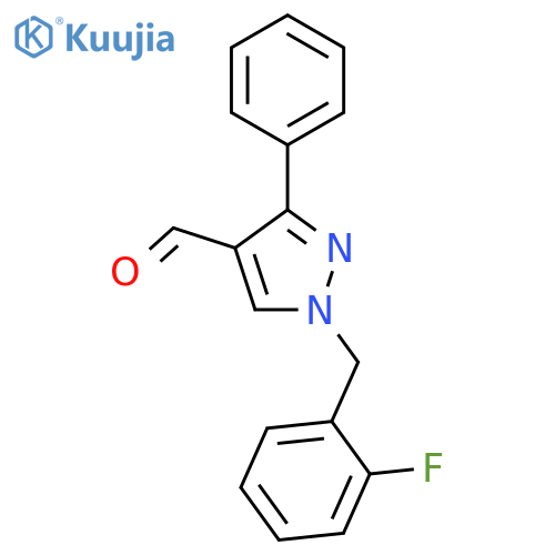 1-(2-Fluorobenzyl)-3-phenyl-1H-pyrazole-4-carbaldehyde structure