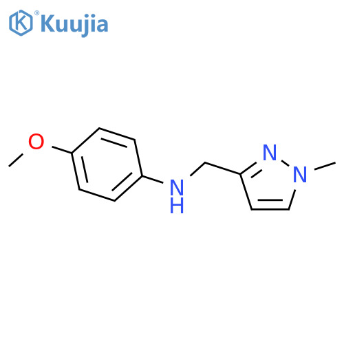 4-Methoxy-N-((1-methyl-1H-pyrazol-3-yl)methyl)aniline structure