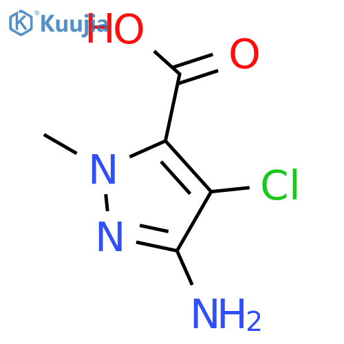 3-amino-4-chloro-1-methyl-1H-pyrazole-5-carboxylic acid structure