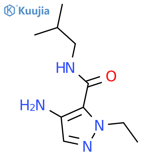 4-amino-1-ethyl-N-(2-methylpropyl)-1H-pyrazole-5-carboxamide structure