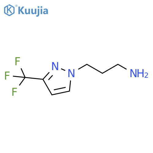 3-3-(trifluoromethyl)-1H-pyrazol-1-ylpropan-1-amine structure