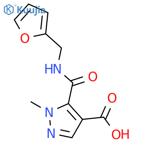 5-[(Furan-2-ylmethyl)-carbamoyl]-1-methyl-1H-pyrazole-4-carboxylic acid structure