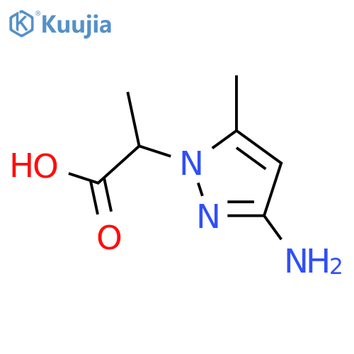 2-(3-Amino-5-methyl-1H-pyrazol-1-yl)propanoic Acid structure