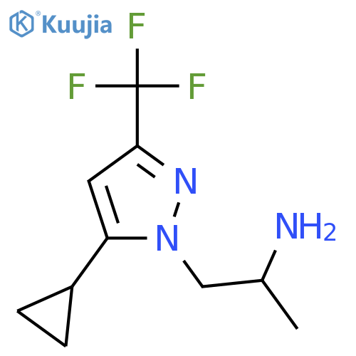 {2-5-Cyclopropyl-3-(trifluoromethyl)-1H-pyrazol-1-yl-1-methylethyl}amine structure
