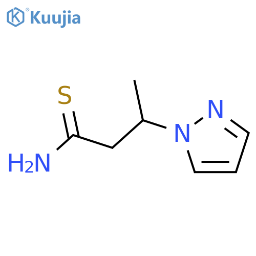 3-(1H-pyrazol-1-yl)butanethioamide structure
