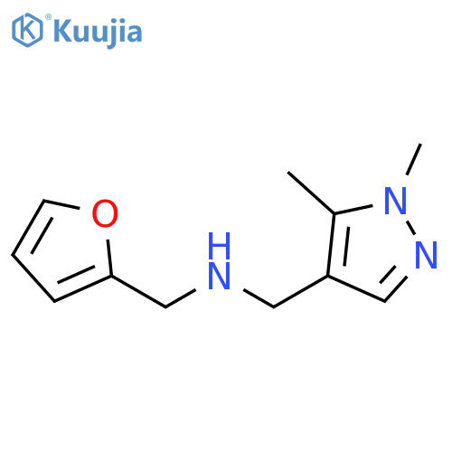 (1,5-dimethyl-1H-pyrazol-4-yl)methyl(furan-2-yl)methylamine structure