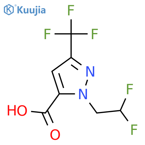1-(2,2-Difluoroethyl)-3-(trifluoromethyl)-1H-pyrazole-5-carboxylic Acid structure