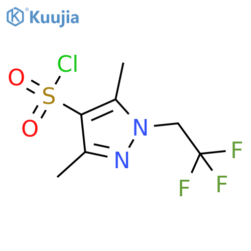3,5-dimethyl-1-(2,2,2-trifluoroethyl)-1H-pyrazole-4-sulfonyl chloride structure
