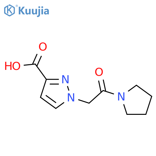 1-(2-Oxo-2-pyrrolidin-1-yl-ethyl)-1H-pyrazole-3-carboxylicacid structure