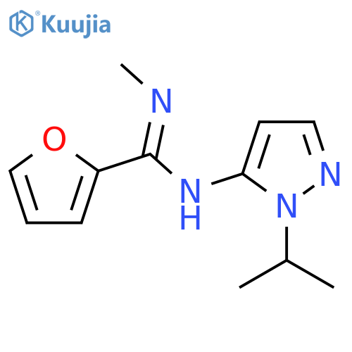 N-Methyl-N'-1-(propan-2-yl)-1H-pyrazol-5-ylfuran-2-carboximidamide structure
