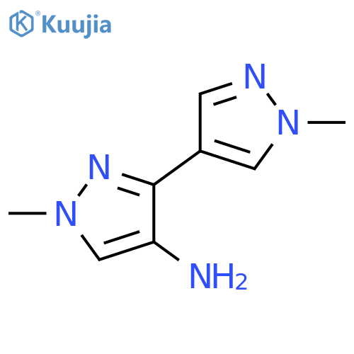 1-methyl-3-(1-methyl-1H-pyrazol-4-yl)-1H-pyrazol-4-amine structure