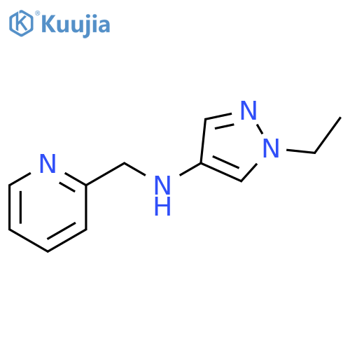1-ethyl-N-[(pyridin-2-yl)methyl]-1H-pyrazol-4-amine structure