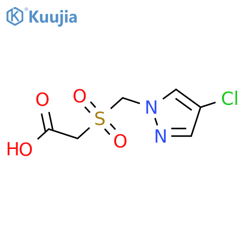 2-(4-chloro-1H-pyrazol-1-yl)methanesulfonylacetic acid structure