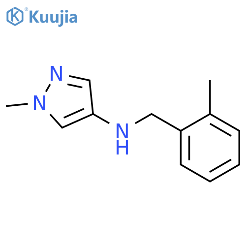 1-methyl-N-(2-methylphenyl)methyl-1H-pyrazol-4-amine structure