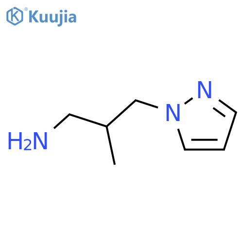 2-Methyl-3-(1H-pyrazol-1-yl)propan-1-amine structure