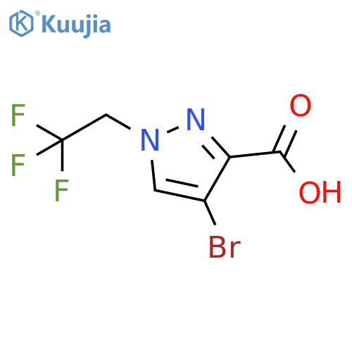 4-bromo-1-(2,2,2-trifluoroethyl)-1H-pyrazole-3-carboxylic acid structure