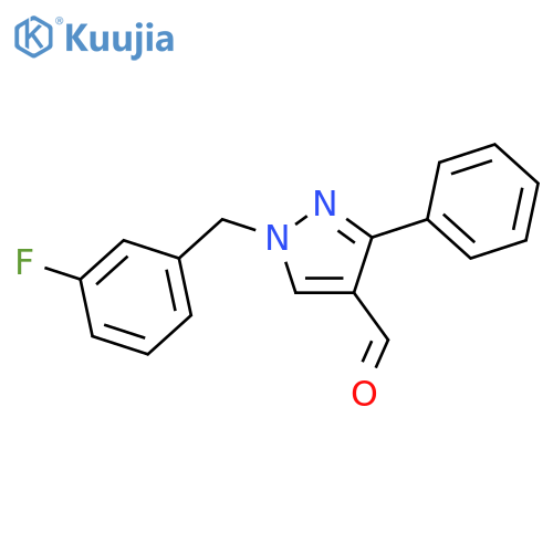 1-(3-Fluorobenzyl)-3-phenyl-1H-pyrazole-4-carbaldehyde structure