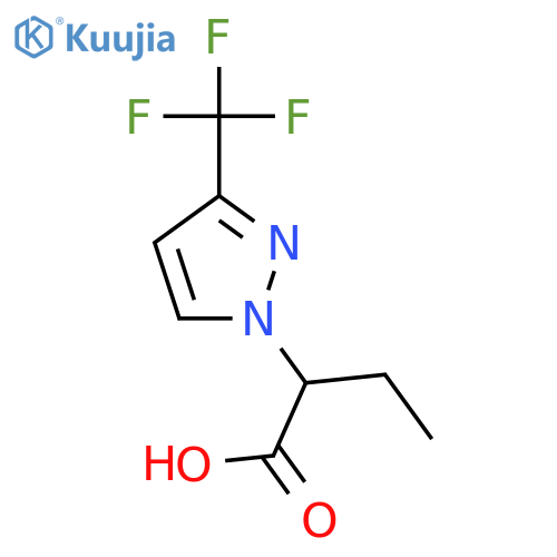2-3-(trifluoromethyl)-1H-pyrazol-1-ylbutanoic acid structure
