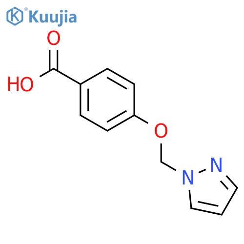 4-((1H-Pyrazol-1-yl)methoxy)benzoic acid structure