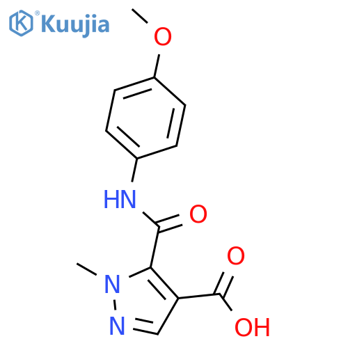 5-(4-Methoxy-phenylcarbamoyl)-1-methyl-1H-pyrazole-4-carboxylic acid structure