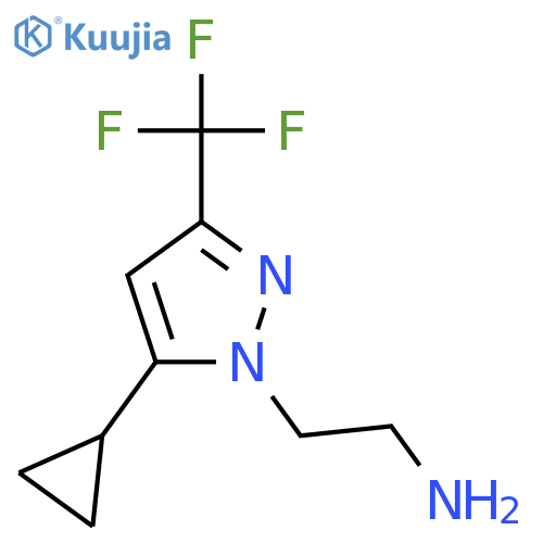 2-[5-cyclopropyl-3-(trifluoromethyl)-1H-pyrazol-1-yl]ethan-1-amine structure