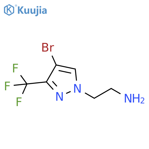 1H-Pyrazole-1-ethanamine, 4-bromo-3-(trifluoromethyl)- structure