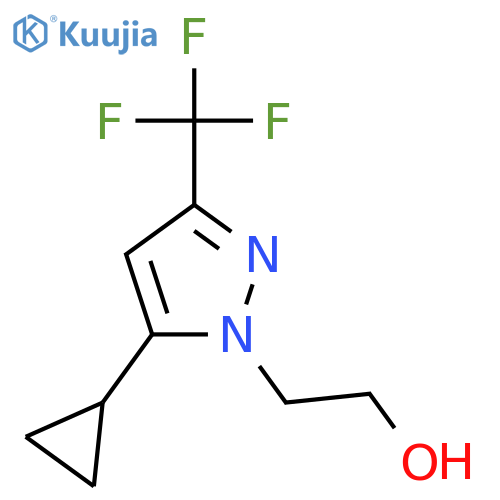 2-(5-cyclopropyl-3-(trifluoromethyl)-1H-pyrazol-1-yl)ethan-1-ol structure