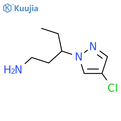 3-(4-Chloro-1H-pyrazol-1-yl)pentylamine structure