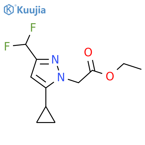 (5-Cyclopropyl-3-difluoromethyl-pyrazol-1-yl)-acetic acid ethyl ester structure