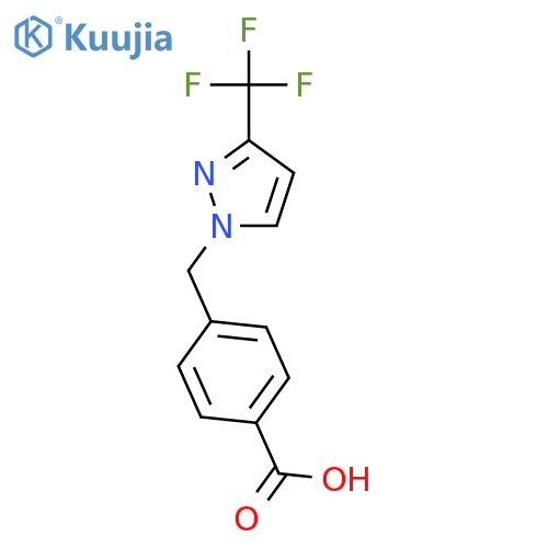 4-{3-(trifluoromethyl)-1H-pyrazol-1-ylmethyl}benzoic acid structure