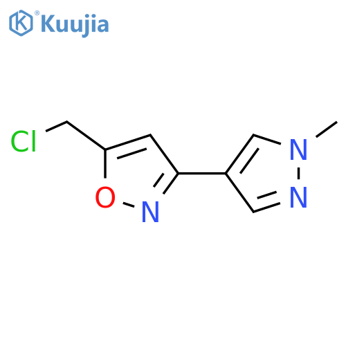 5-(chloromethyl)-3-(1-methyl-1H-pyrazol-4-yl)-1,2-oxazole structure