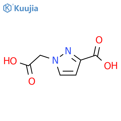 1-(Carboxymethyl)-1H-pyrazole-3-carboxylic acid structure