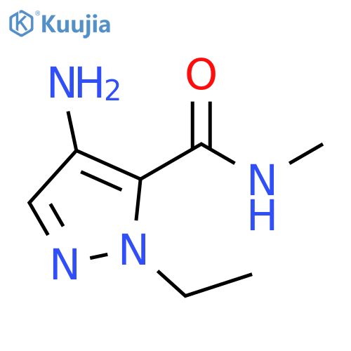 4-amino-1-ethyl-N-methyl-1H-pyrazole-5-carboxamide structure