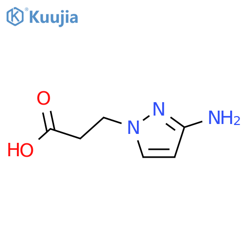 3-(3-amino-1H-pyrazol-1-yl)propanoic acid structure