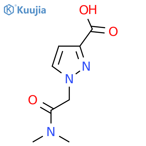 1-[2-(Dimethylamino)-2-oxoethyl]-1H-pyrazole-3-carboxylic acid structure