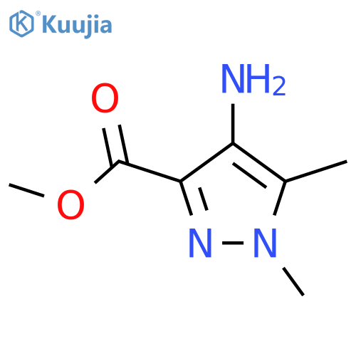 4-Amino-1,5-dimethyl-1H-pyrazole-3-carboxylic acid methyl ester structure