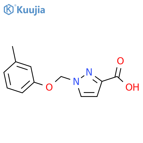 1-(3-Methylphenoxy)methyl-1H-pyrazole-3-carboxylic Acid structure