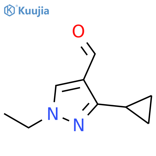 3-Cyclopropyl-1-ethyl-1H-pyrazole-4-carbaldehyde structure